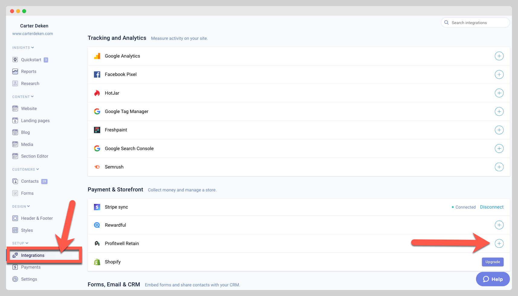 Integrating Profitwell